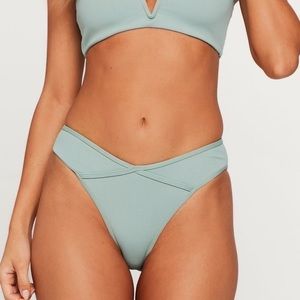 l*space ribbed fanning bikini bottom in reef green